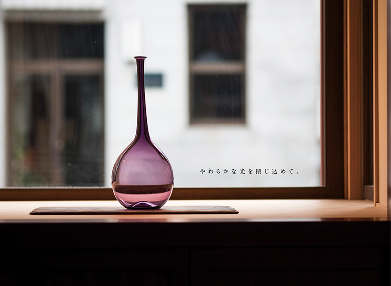 鶴首花器・六角グラス Vase, Drinking Vessel