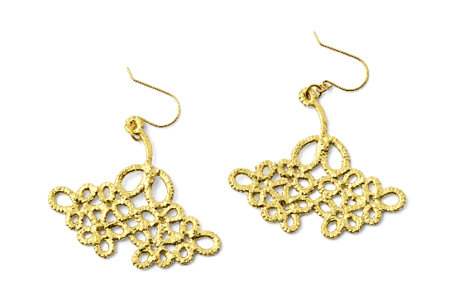 金箔ピアス「イチョウ」